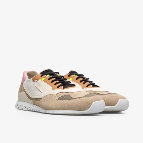 Camper Nothing Sneakers Beige / Cream / Dark Orange - Womens Singapore QIFCKN-698